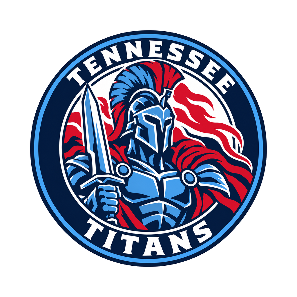 Tennessee Titans NFL seal — front view; illustrative rendering