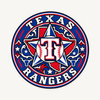 Texas Rangers MLB Team Seal — front view; illustrative rendering