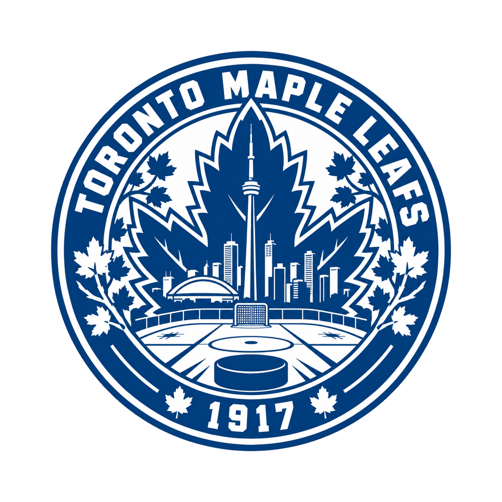Toronto Maple Leafs NHL seal — complete front view; illustrative rendering
