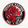 Toronto Raptors NBA seal — front view; illustrative rendering