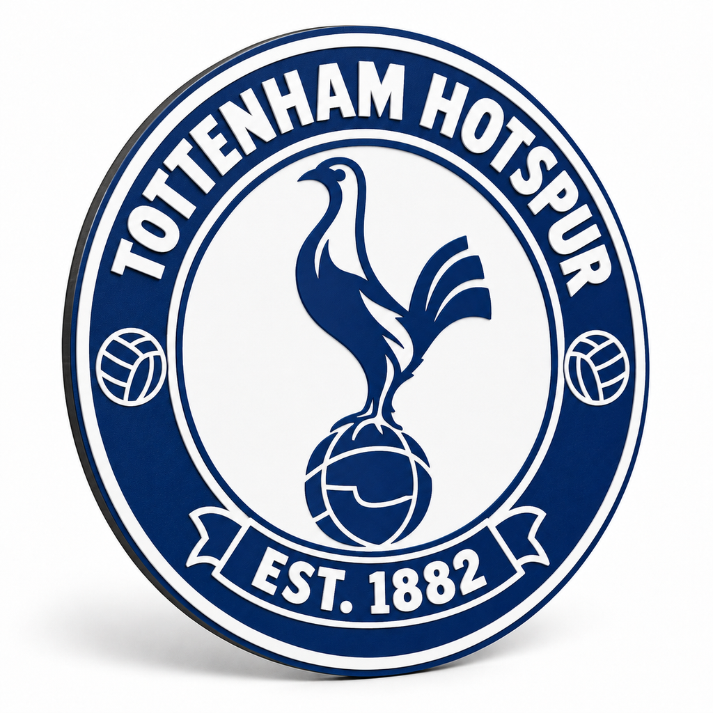Tottenham Hotspur soccer club seal — angled illustrative rendering