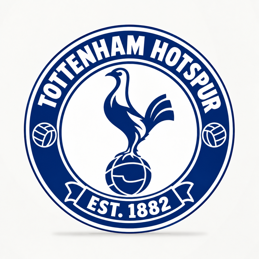 Tottenham Hotspur soccer club seal — matching front view illustrative rendering