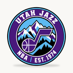 Utah Jazz NBA seal — front view; illustrative rendering