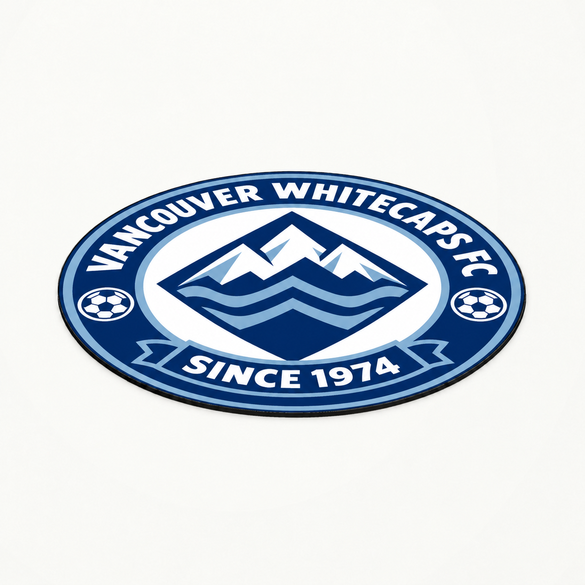 Vancouver Whitecaps FC Soccer Club Seal — angle illustrative rendering