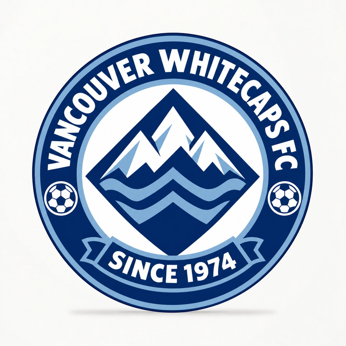 Vancouver Whitecaps FC Soccer Club Seal — front illustrative rendering
