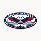 Washington Capitals NHL seal — angled thin-profile view; illustrative rendering