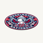 Washington Nationals MLB Team Seal — angled view showing the thin plaque profile; illustrative rendering