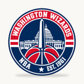 Washington Wizards NBA seal — front view; illustrative rendering