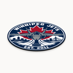 Winnipeg Jets NHL seal — angled thin-profile view; illustrative rendering