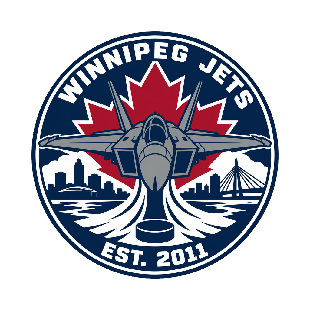 Winnipeg Jets NHL seal — complete front view; illustrative rendering